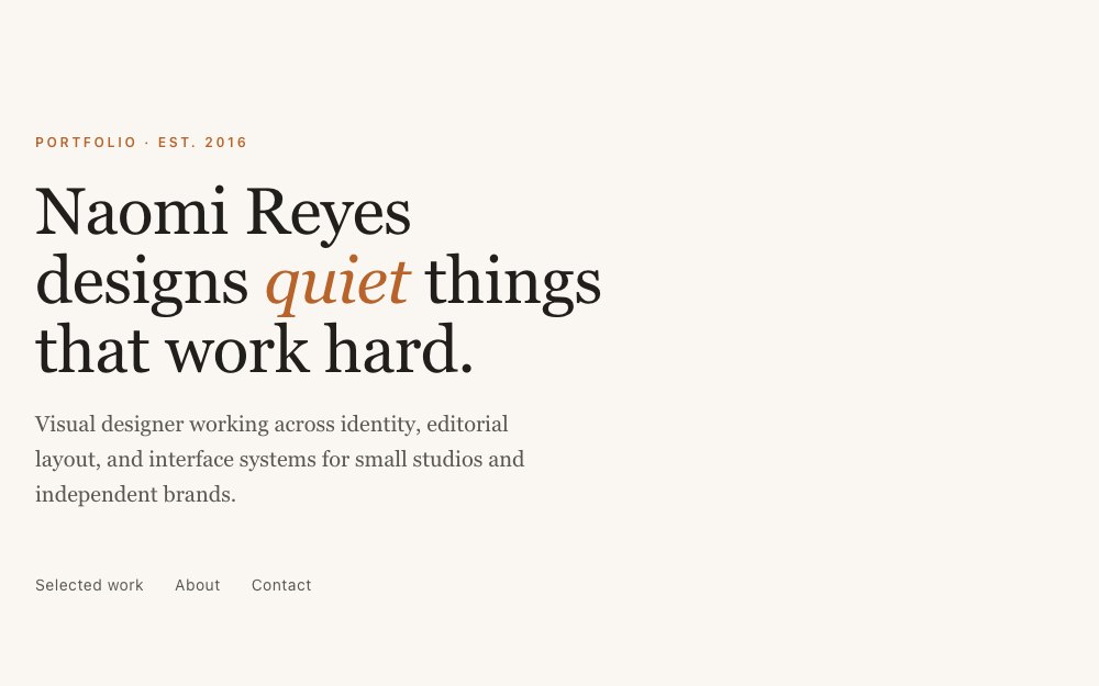 Naomi Reyes — Designer template preview