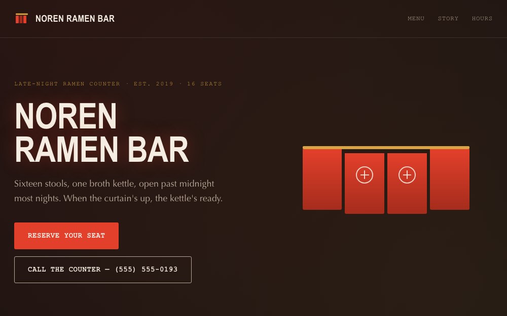 Noren Ramen Bar template preview